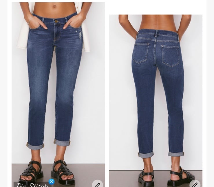 Frame Denim Le Garcon Jeans in Azure