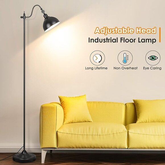 NEW Industrial Floor Lamp,63” LED Standing Lamp Modern with 11W A19 LED Bulb