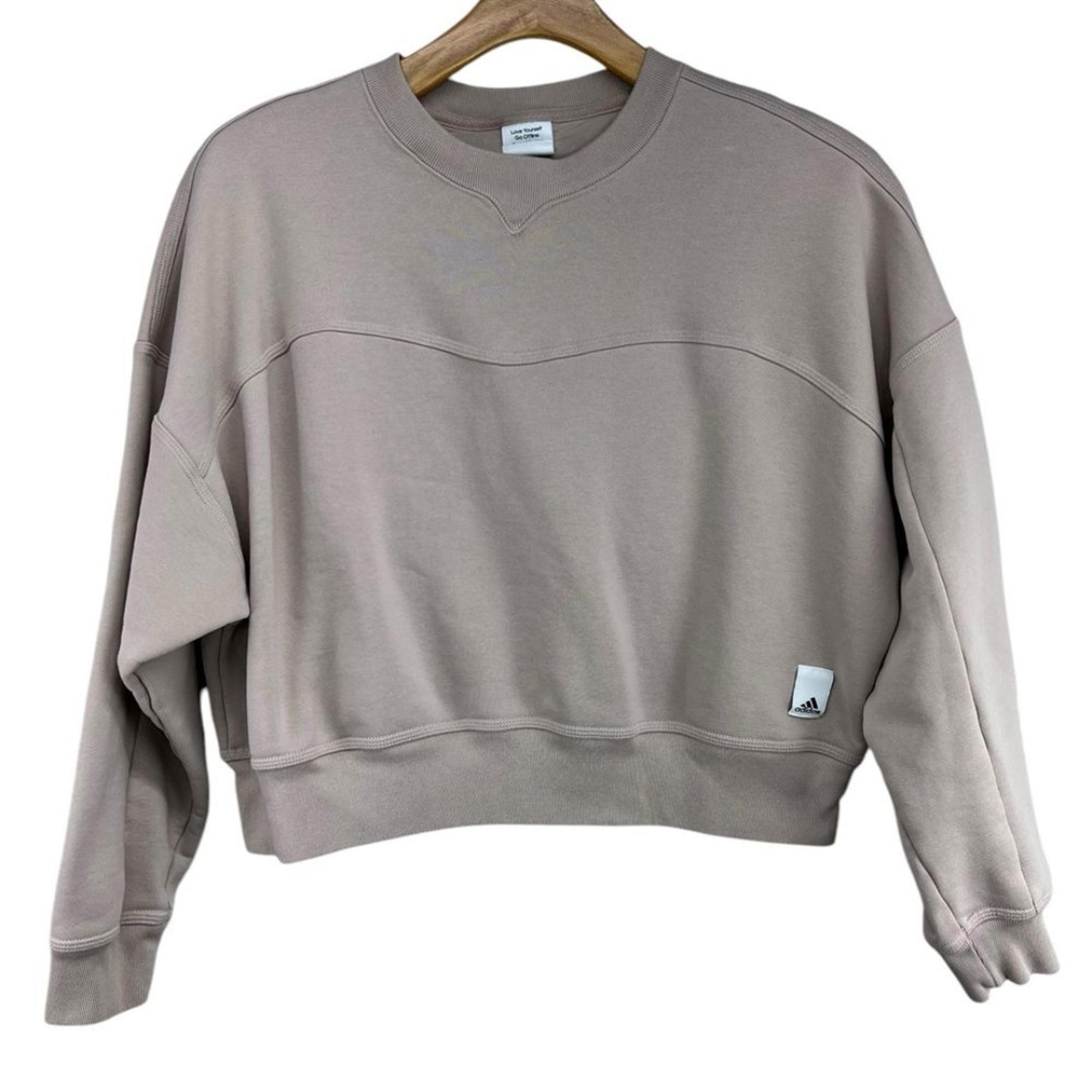 Adidas Beige Crew Neck Sweatshirt Womens XL