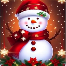 5D Snowman Diamond Art Kits for Adults 12 x 16inch