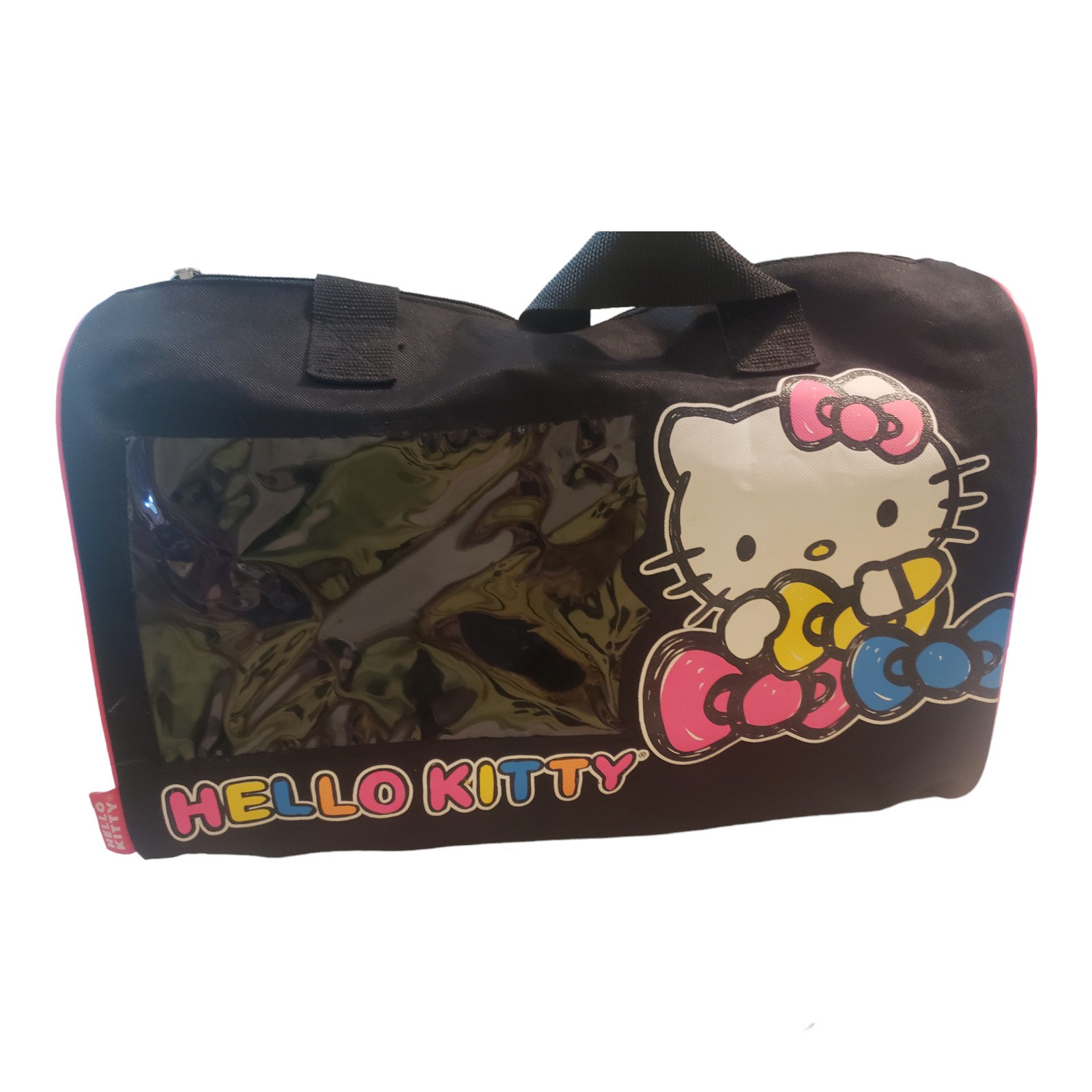 VINTAGE HTF Hello Kitty Travel Duffle,travel, Sleep Over Bag 2 Compartment 15