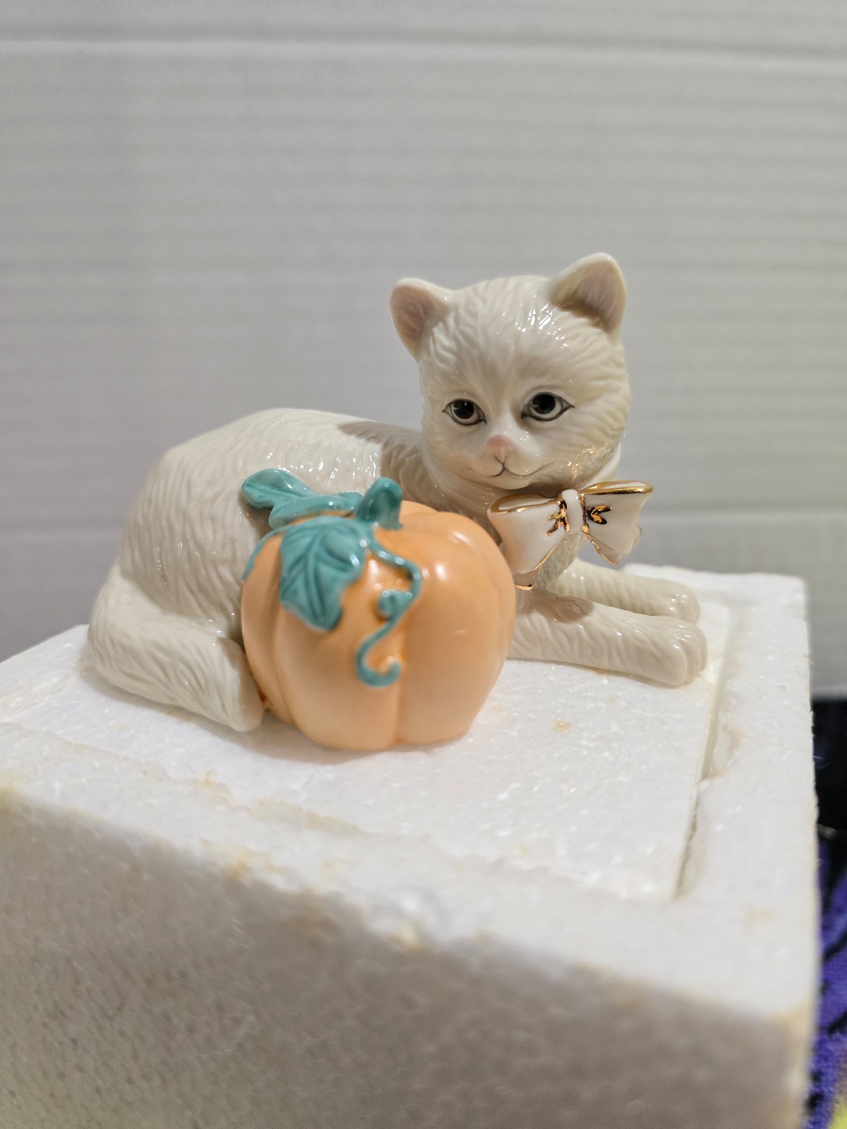 Vintage Lenox Halloween Kitty Cat Porcelain Figurine
