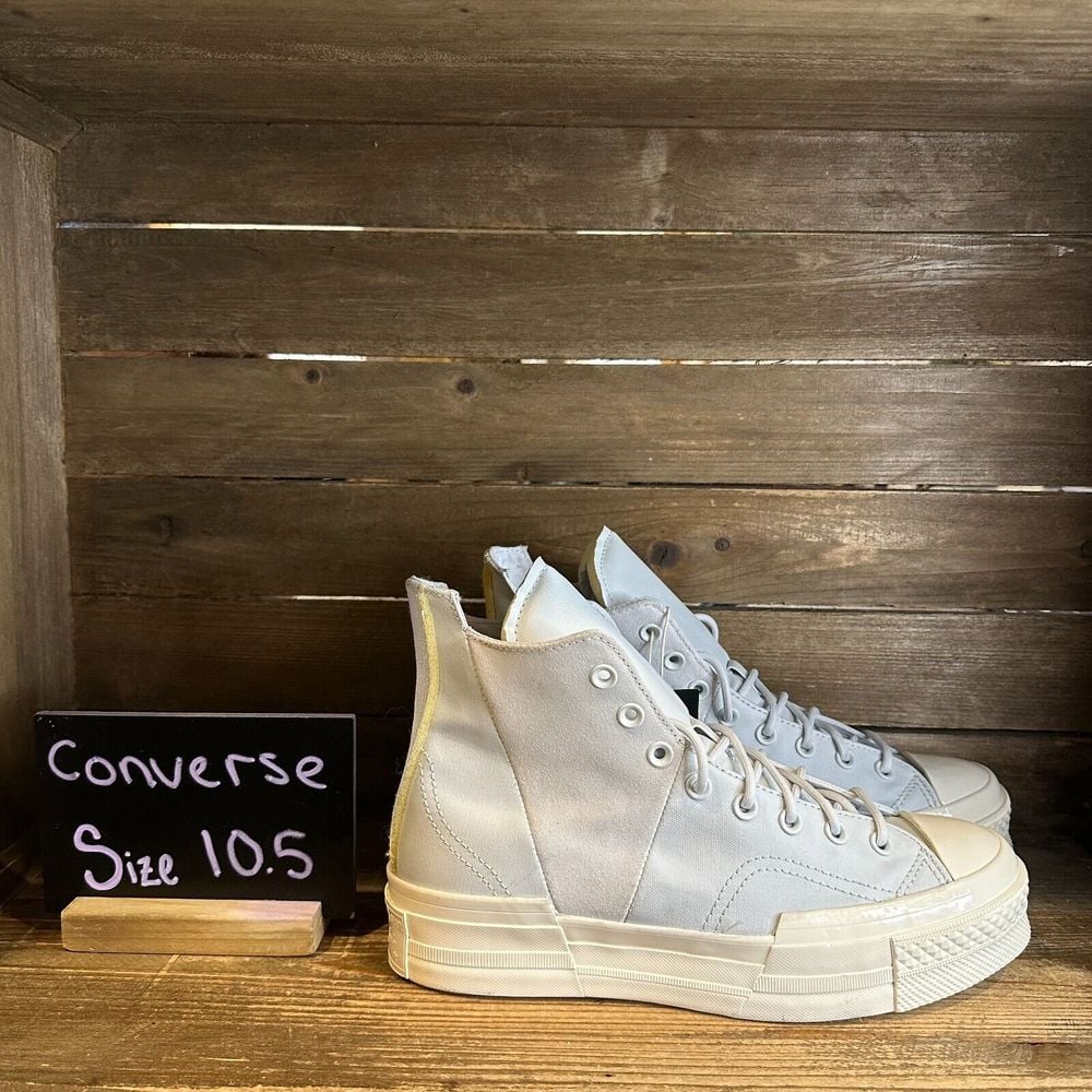 Womens Converse Chuck 70 Plus Mixed Material Blue High Top Sneakers Size 10.5 M