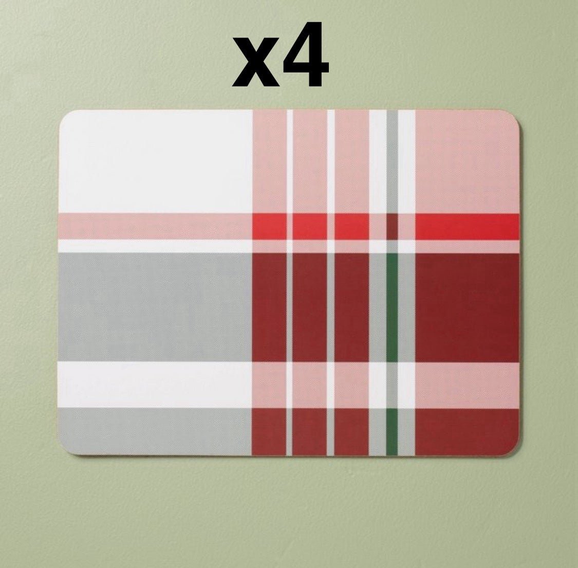 Festive Plaid Wipeable Corkboard Christmas Placemat Hearth and Hand Magnolia