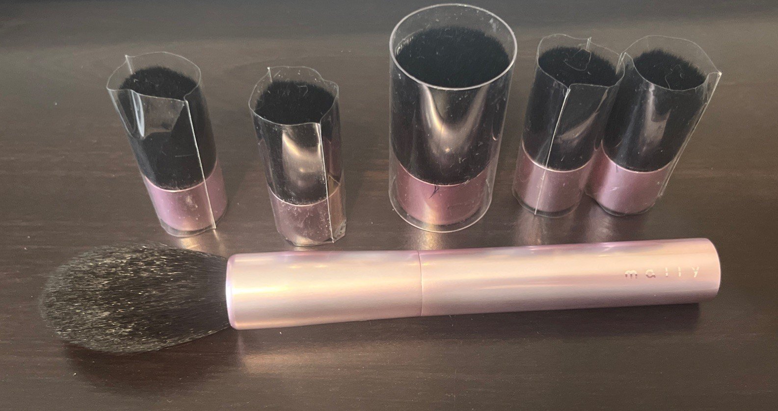 Mally MINI KABUKI POWDER BRUSHES For Blush Bronzer Powder Limited Edition *RARE*