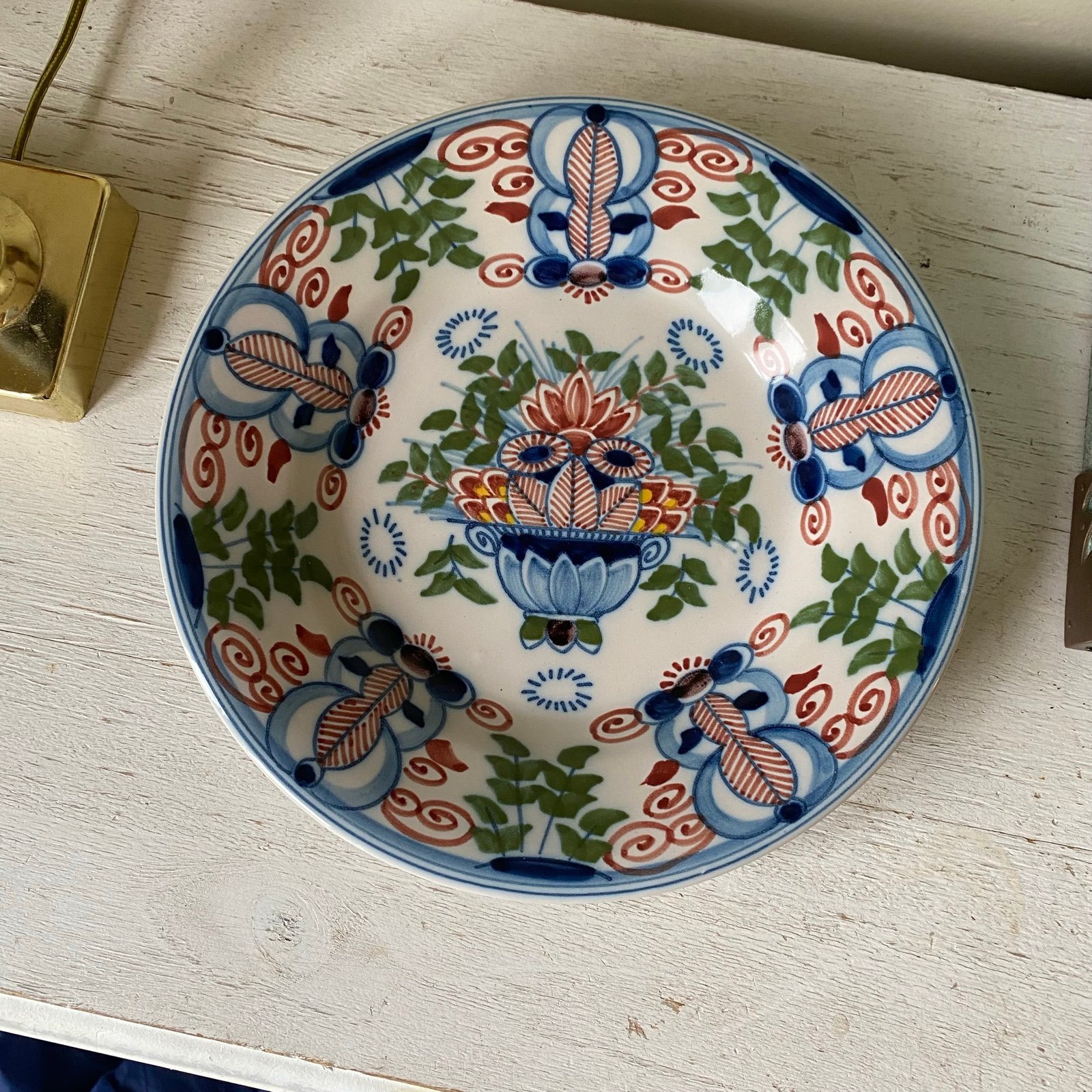 POLYCHROME DUTCH MAKKUM HOLLAND DELFT FRISIAN WALLPLATE