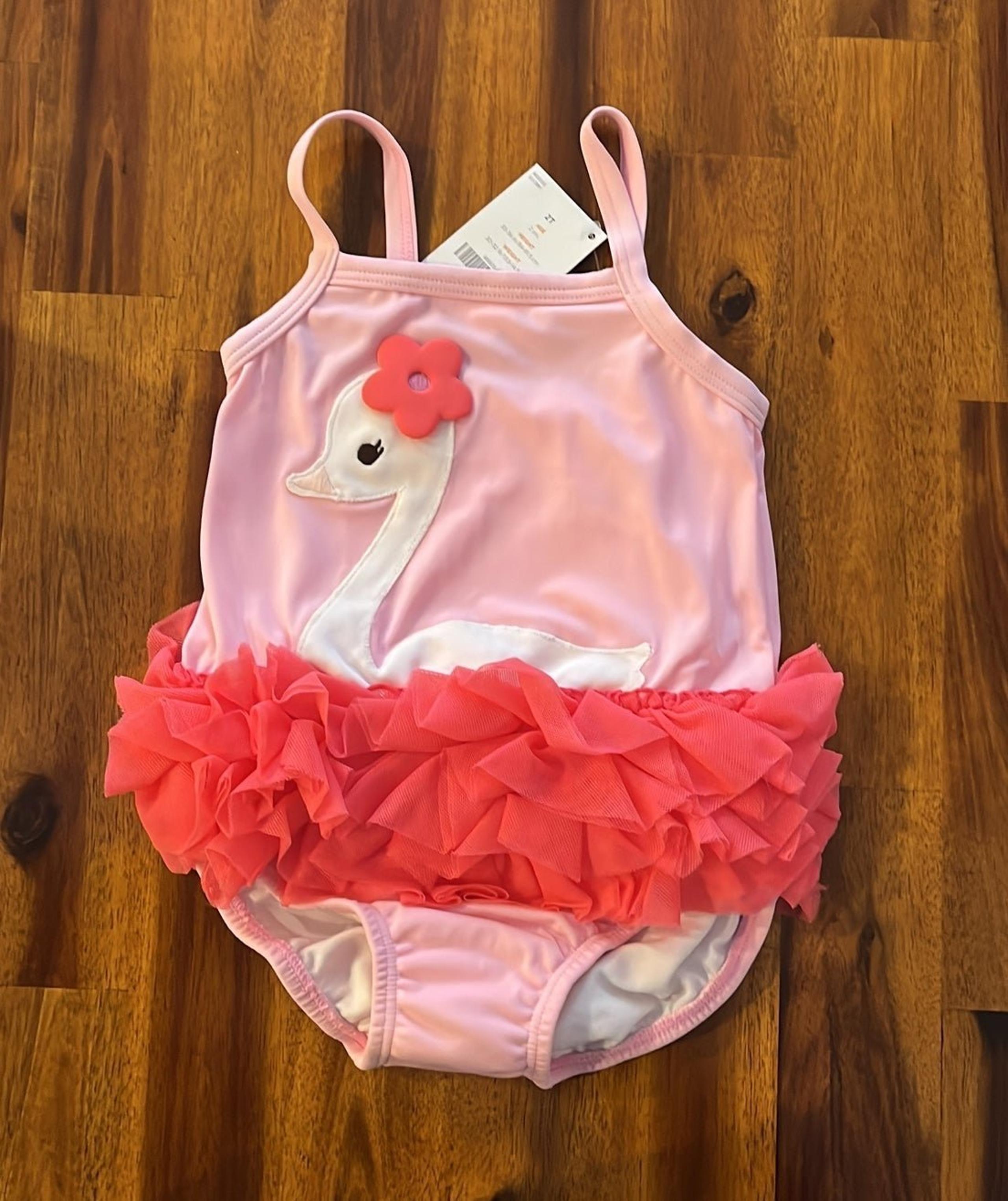 Girls Swimsuit Size 2T Swan Tutu One Piece Swim Suit Bathing Gymboree NWT NEW