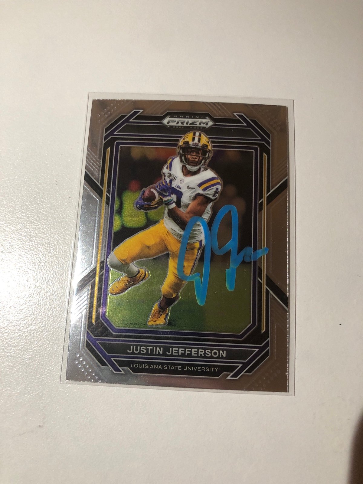 Justin Jefferson autograph football card