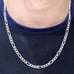 28 Unisex 3.5 mm 925 S.S Figaro Chain