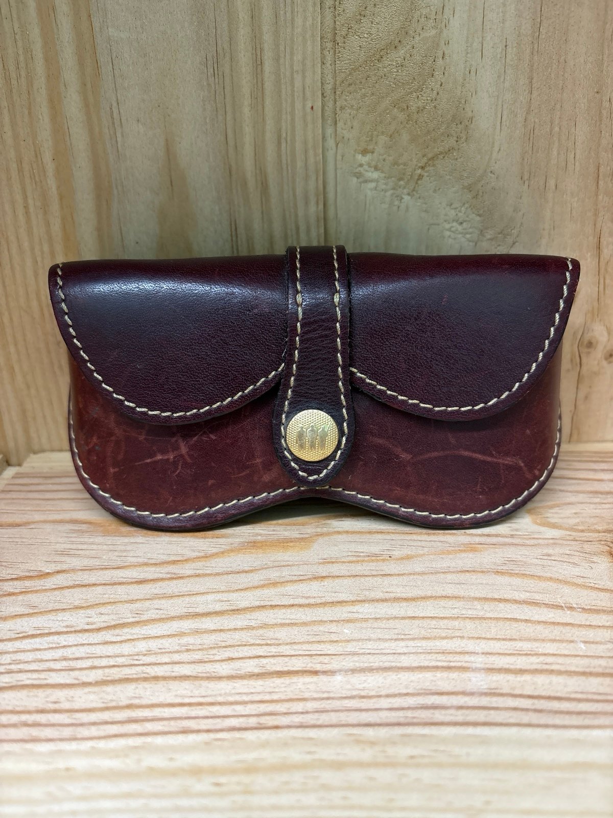 Rare Vintage Mulholland Brothers Leather Sunglasses Case Handmade In America