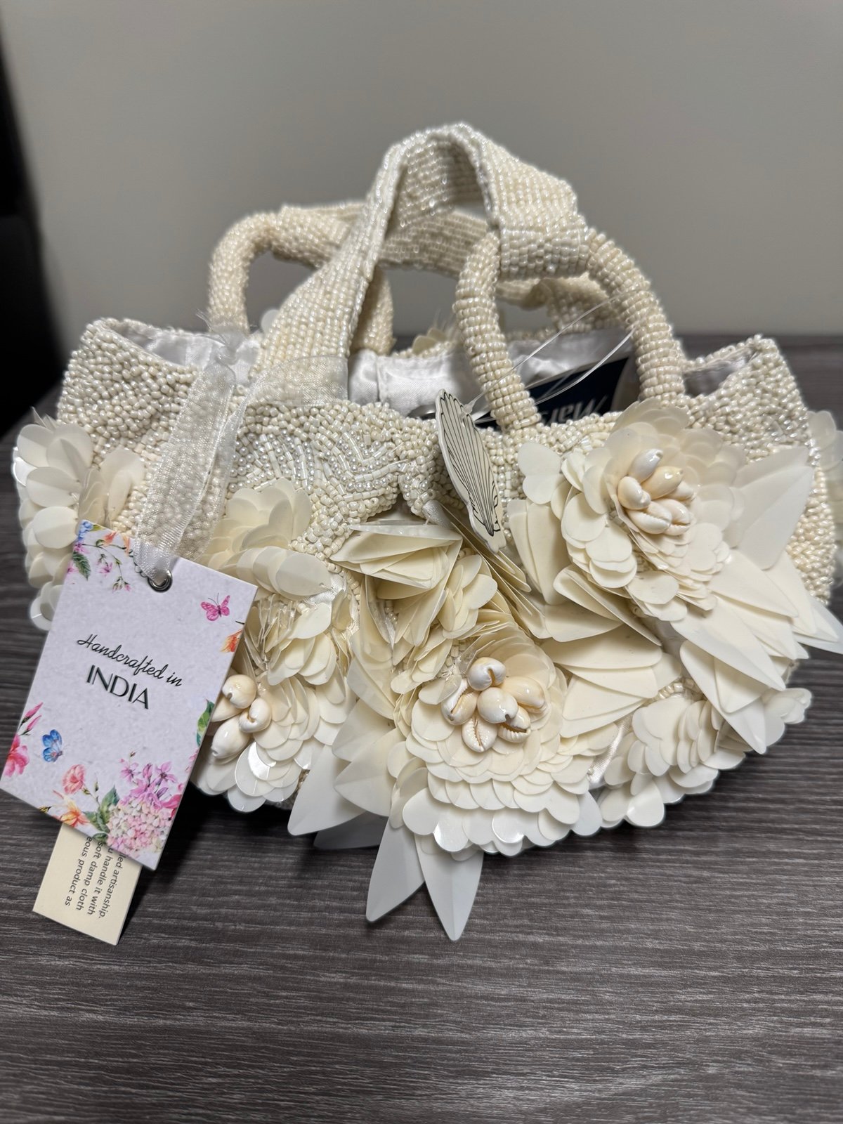 Beaded Made in india VIRAL Flower handbag