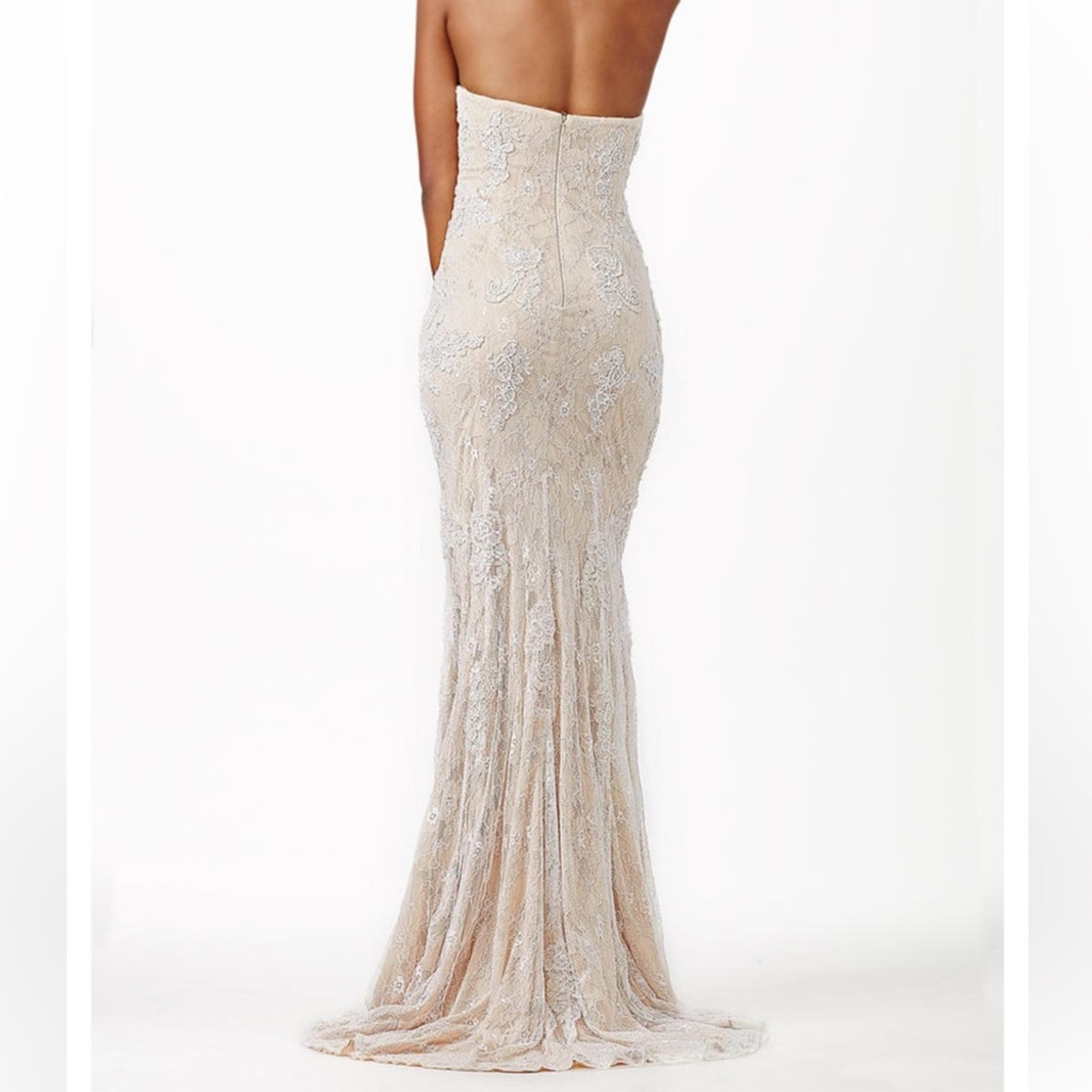 Jovani JVN Cream Prom/Wedding Dress-Size 10
