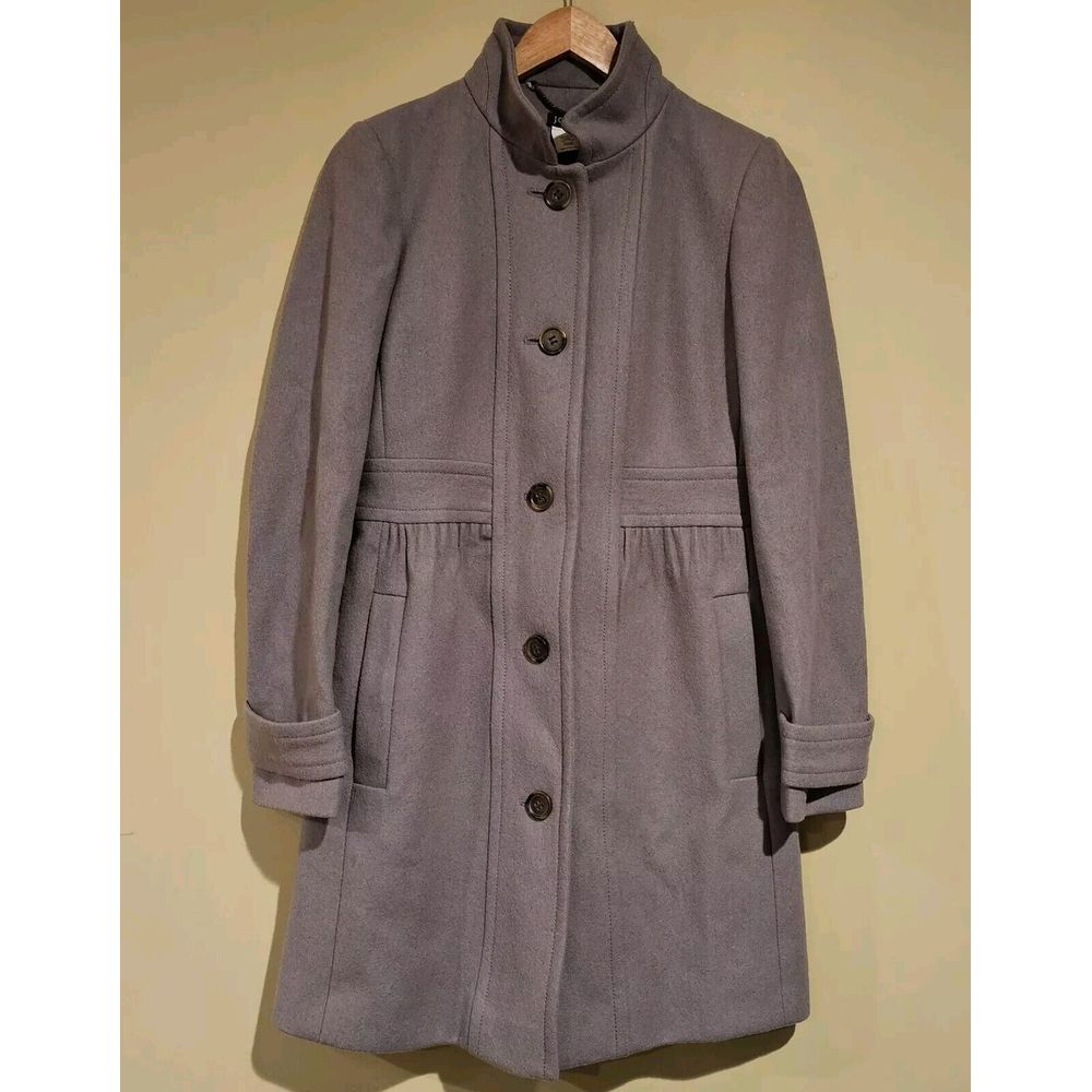 J.Crew Lady Day Coat wool Women's Size 6 Heather Gray Coletta