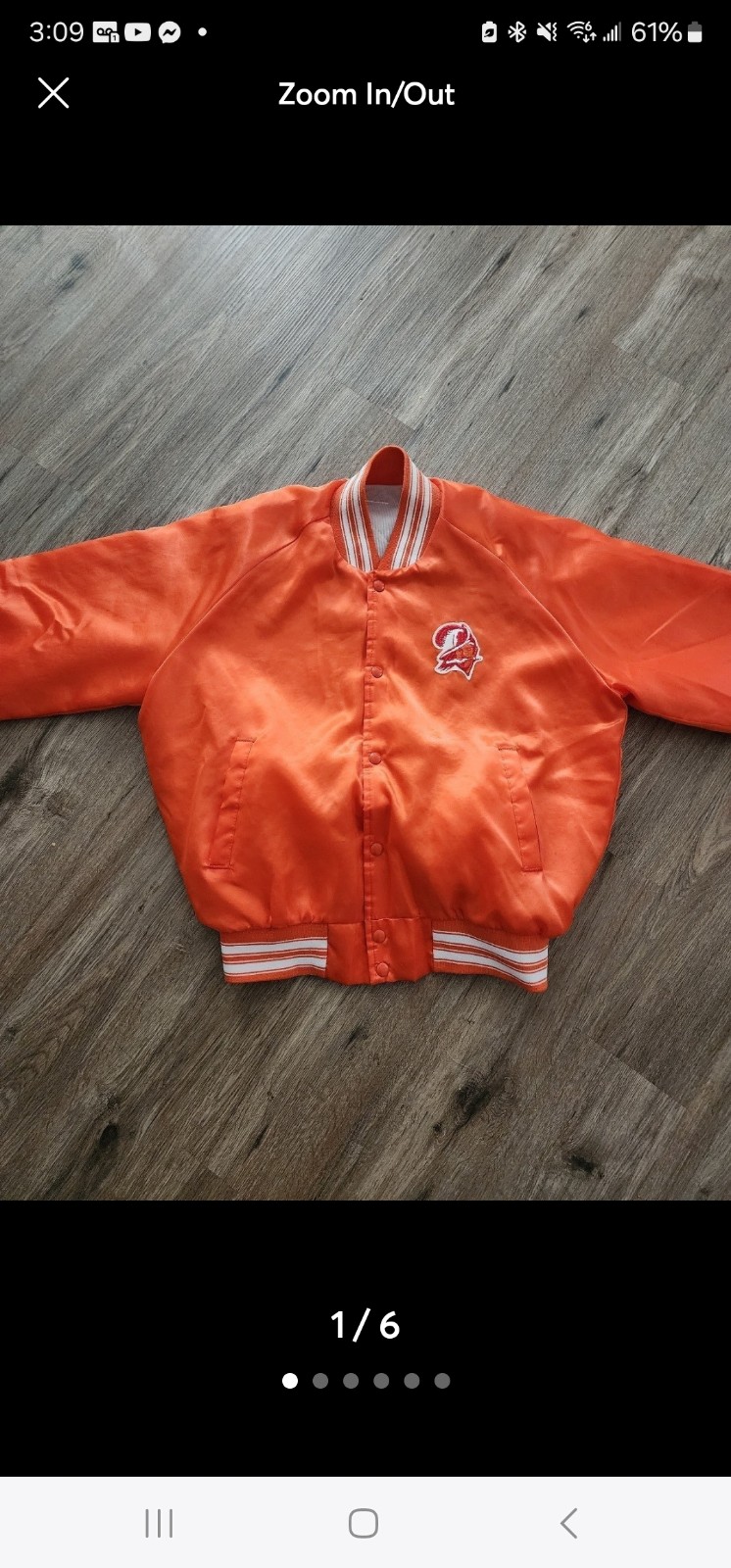 Vintage Chalkline NFL buccaneers orange Creamsicle satin jacket size
