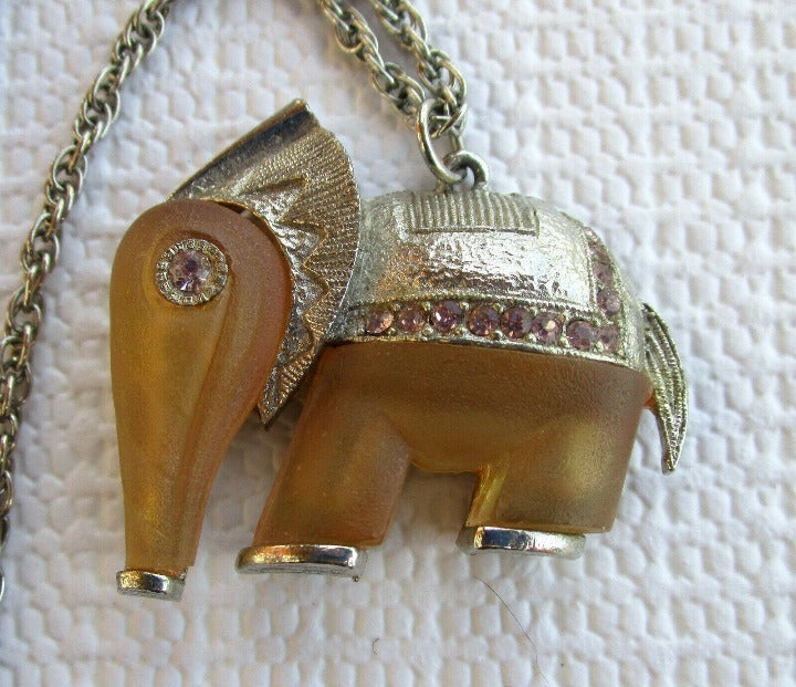 Hattie Carnegie Elephant Necklace parade