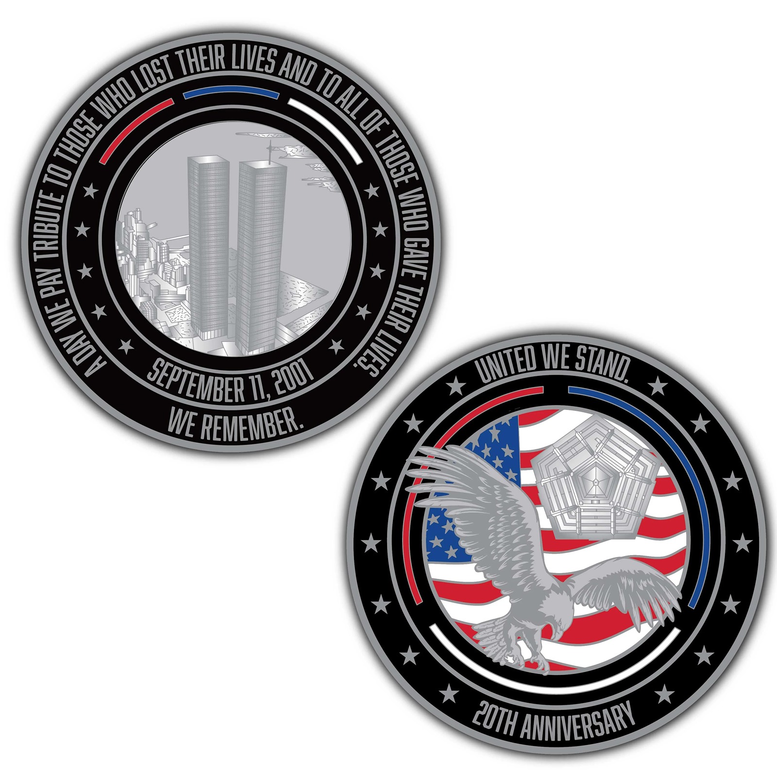 20TH ANNIVERSARY 9/11 MEMORIAL CHALLENGE COIN