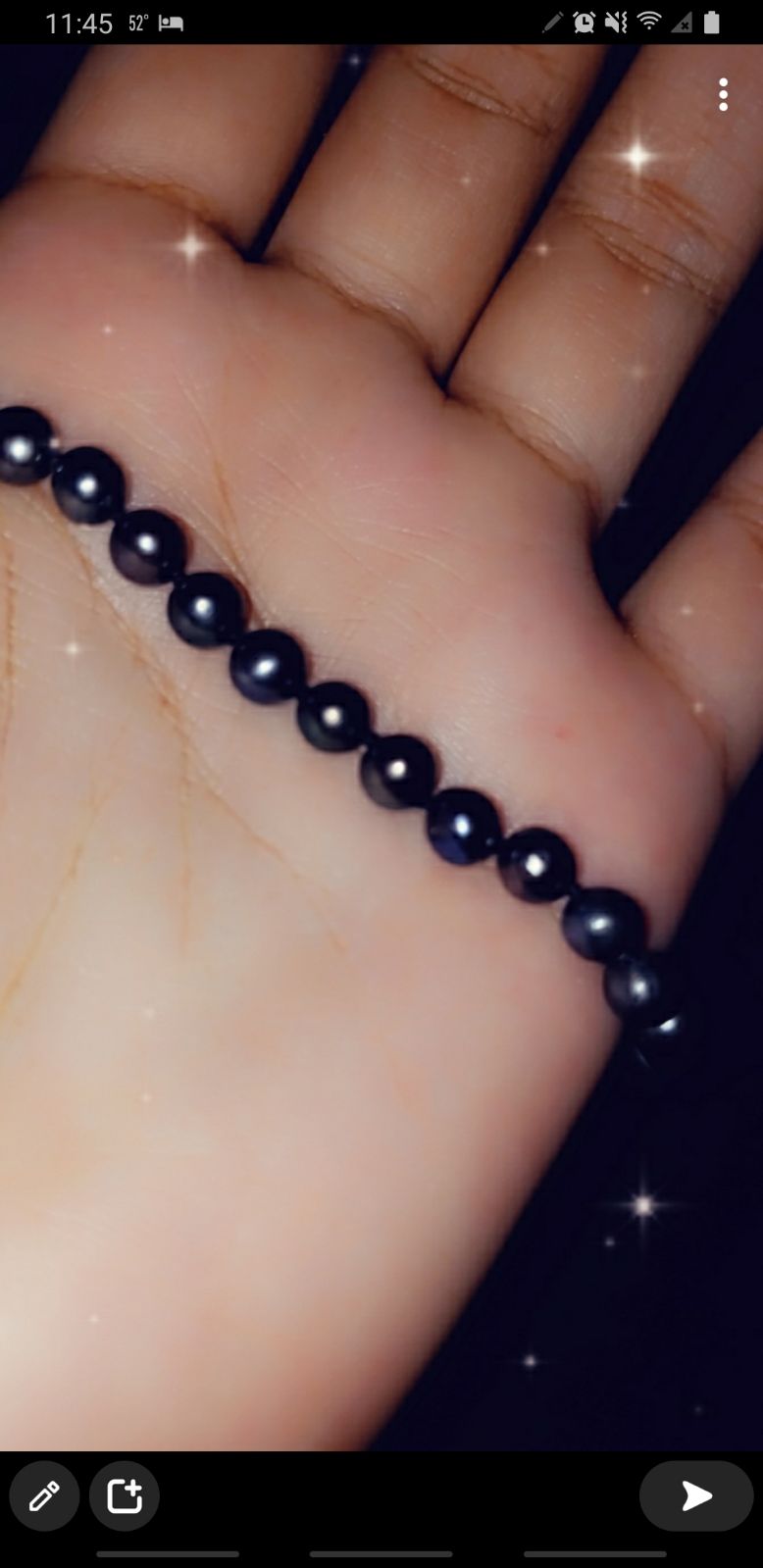 Authentic black pearl bracelet