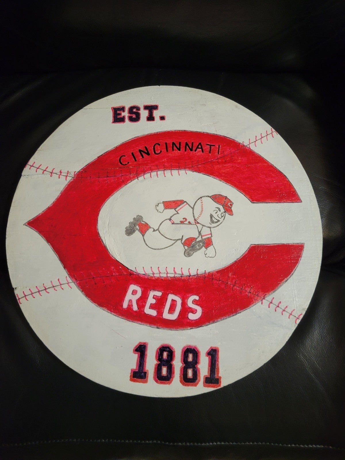 Cincinnati Reds Wood Artwork