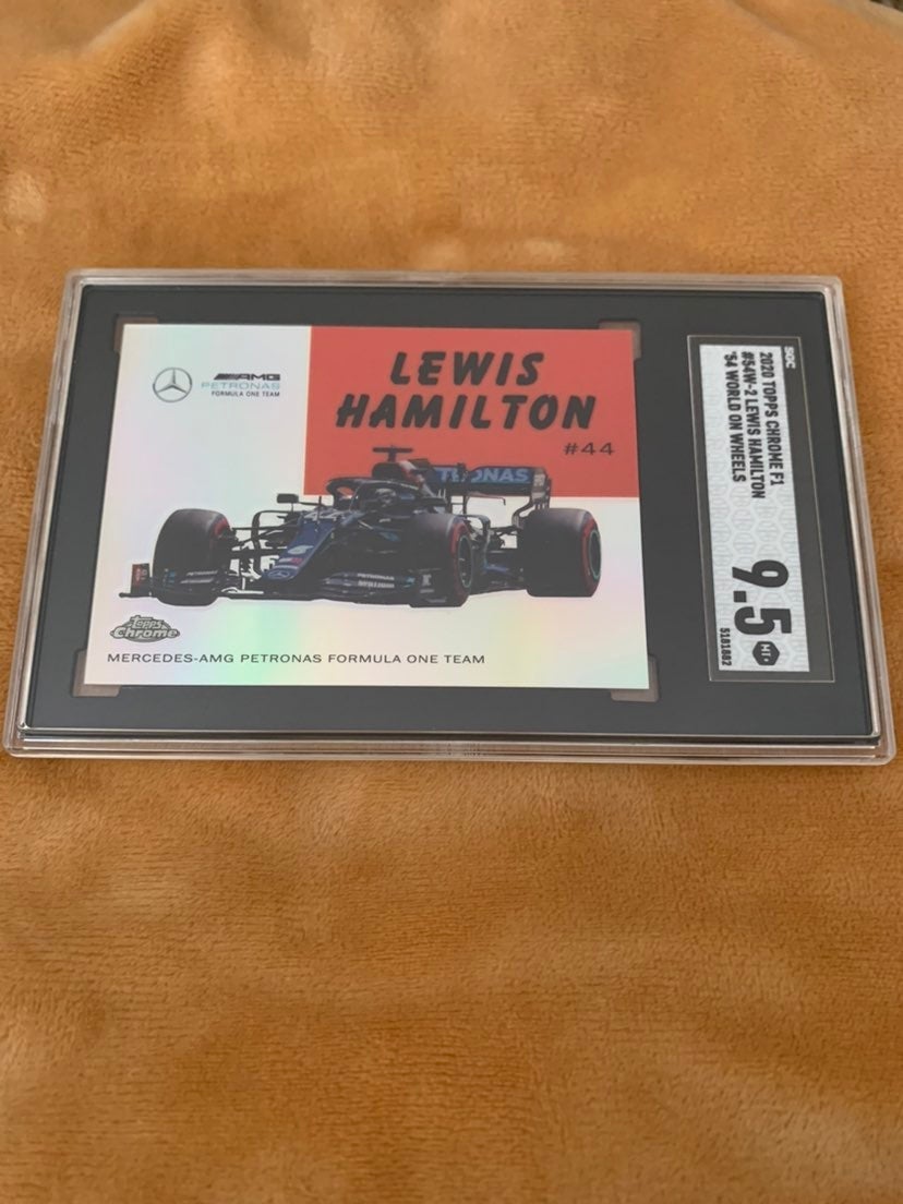 Lewis Hamilton 2020 Topps Chrome Refractor SGC graded 9.5 Mint F1 Racing card