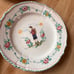 Sberna Deruta Italy pottery Pitcher Folk art country man and woman picking flowe