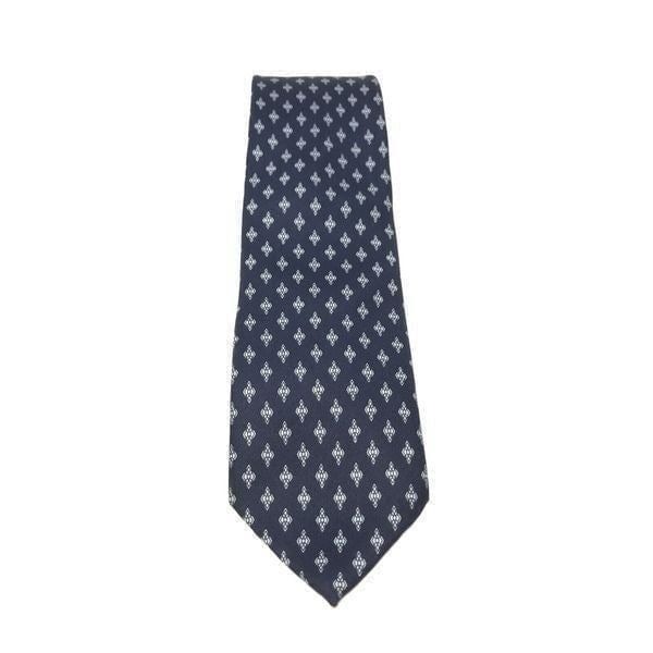 Christian Dior Neck Tie Silk Made Navy Blue Print