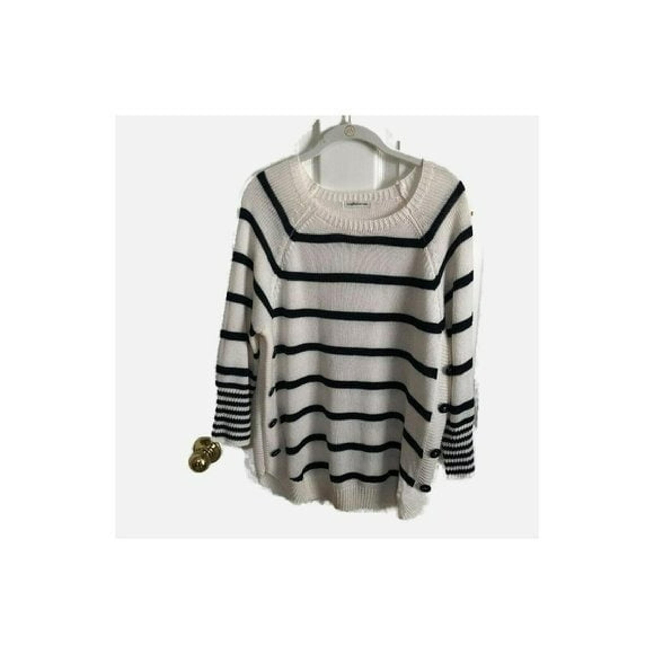 John Paul Richard Women Button Side Pull On Raglan Sleeve Sweater In Size XL