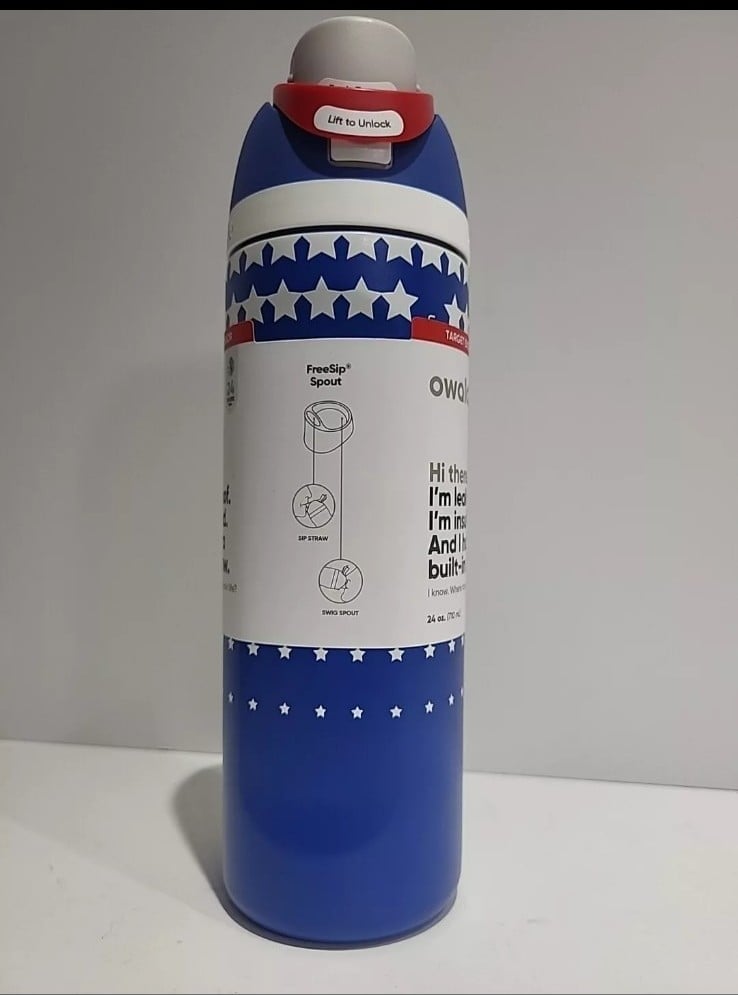 Owala Fourth Of July Star-Spangled 24oz FreeSip Water Bottle [Limited Edition]