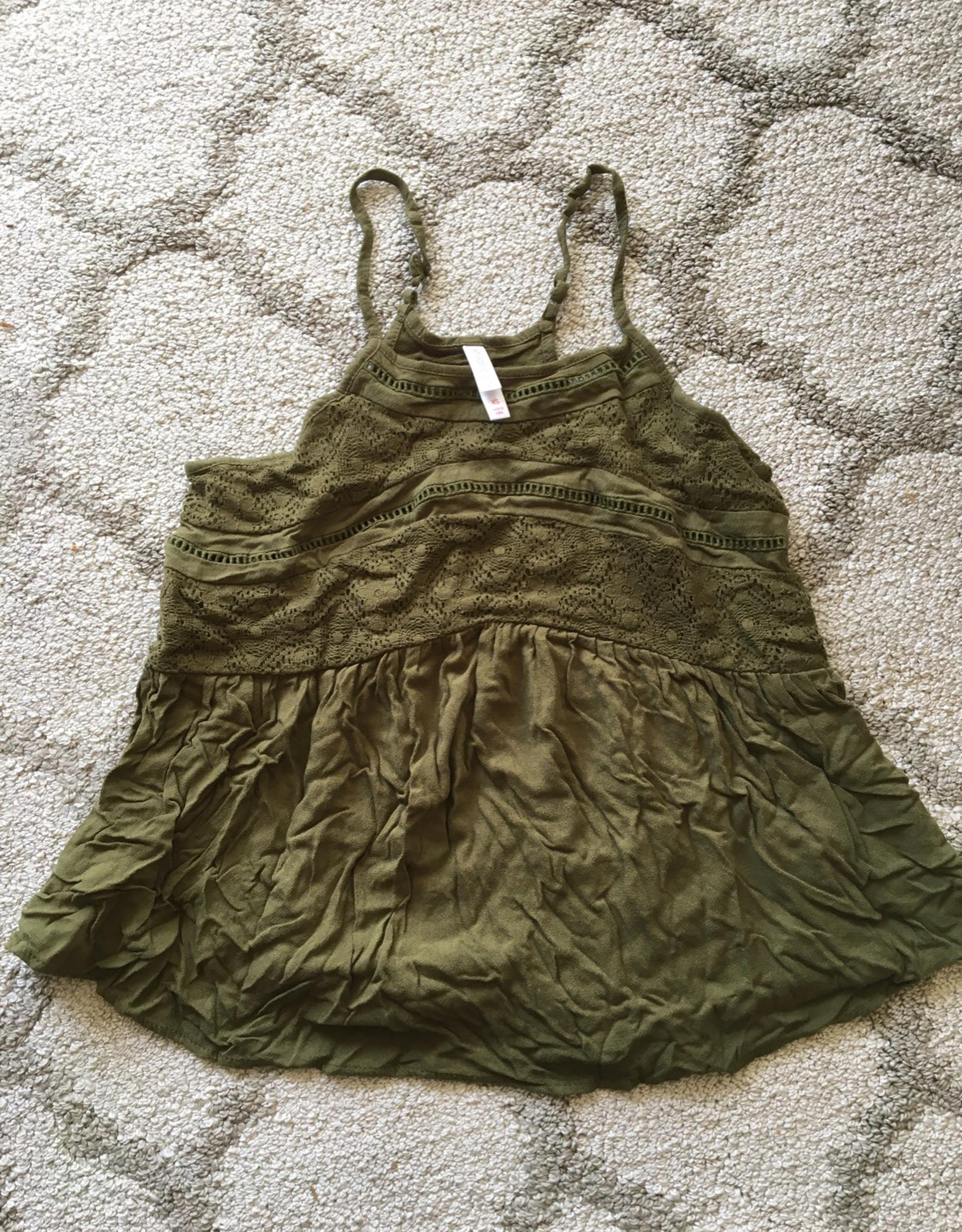 Xhilaration halter tank olive green XS