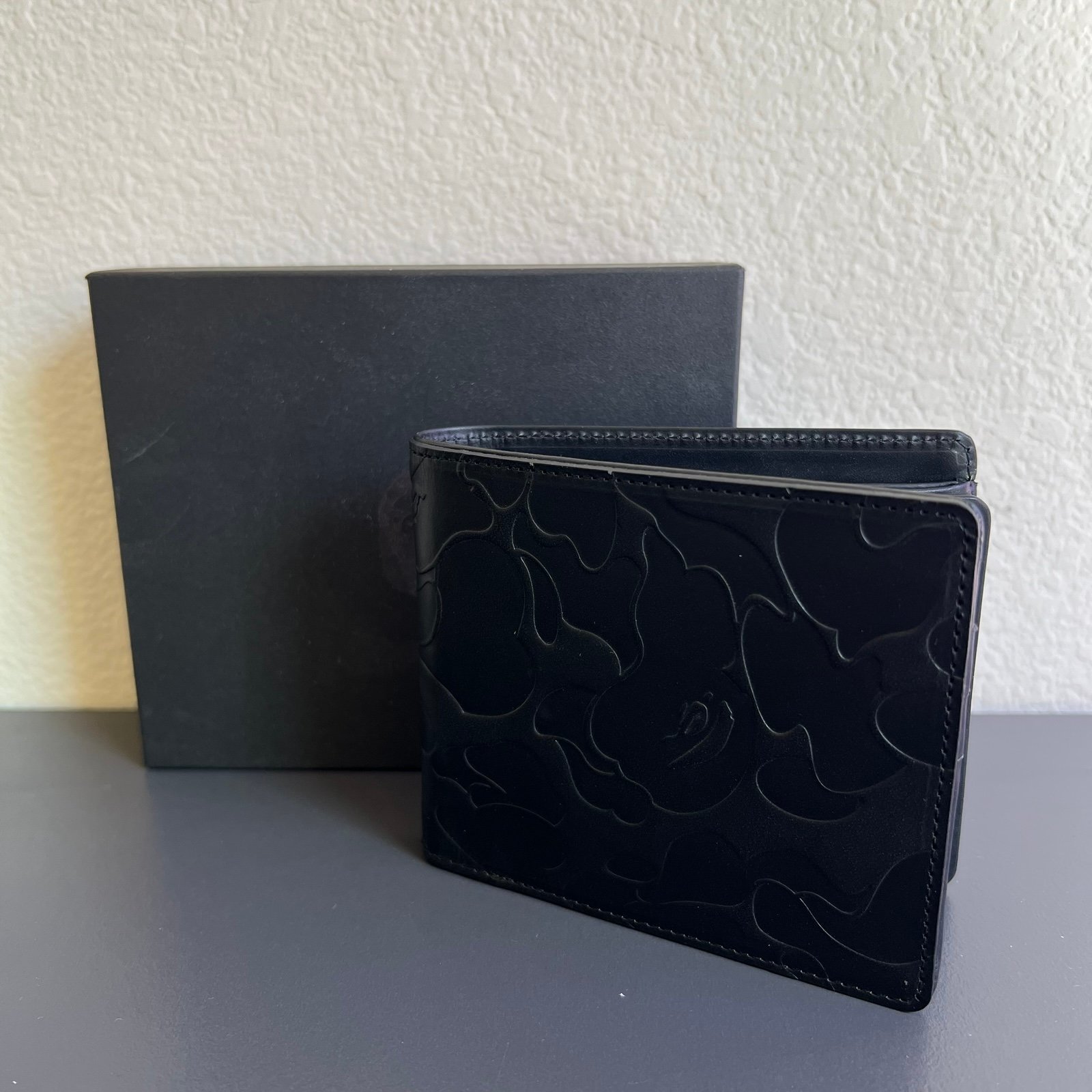 A BATHING APE SOLID CAMO LEATHER WALLET #2 – happyjagabee store