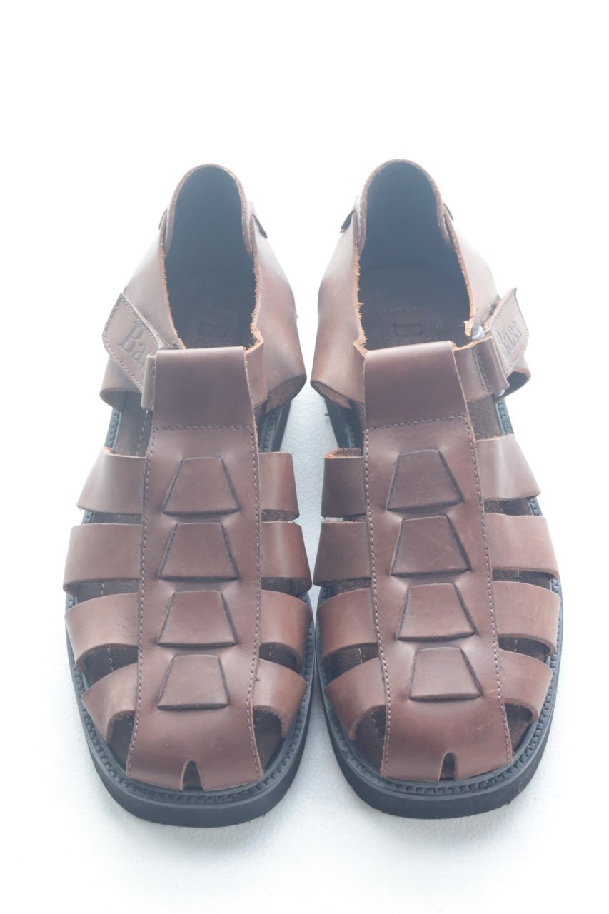 Bass Largo 11M Brown Leather Fisherman Sandals Summer Chunky 90s Y2K Gorpcore