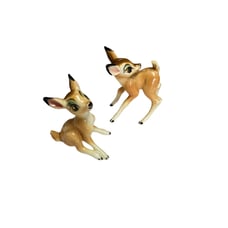 Vintage Bambi Fawn Deer Bone China Miniature Figurines