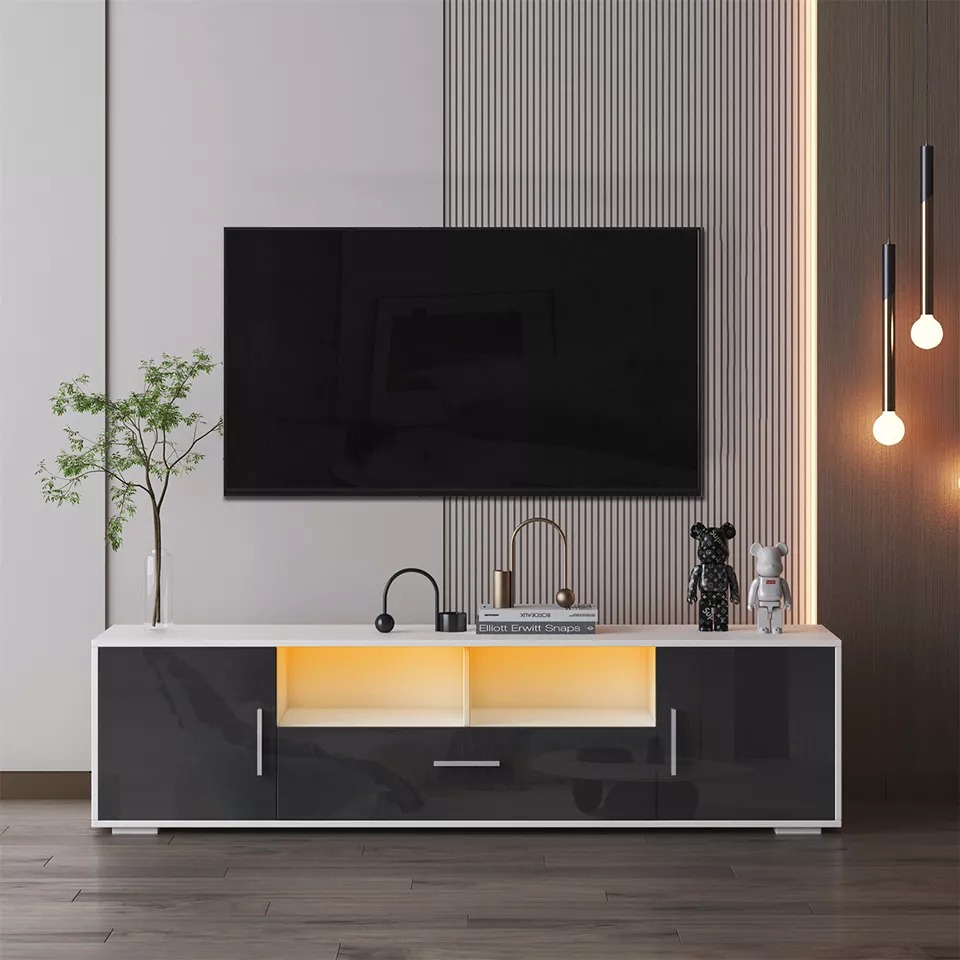 LED TV Stand Cabinet Entertainment Center Media Console for TV Up to 65 inch