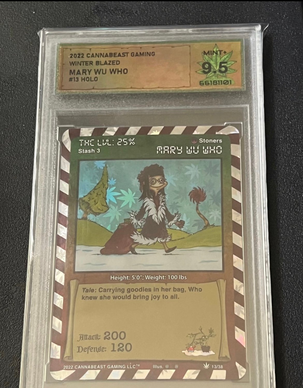 CannaBeast Mary Wu Who Holo graded Mint 9.5