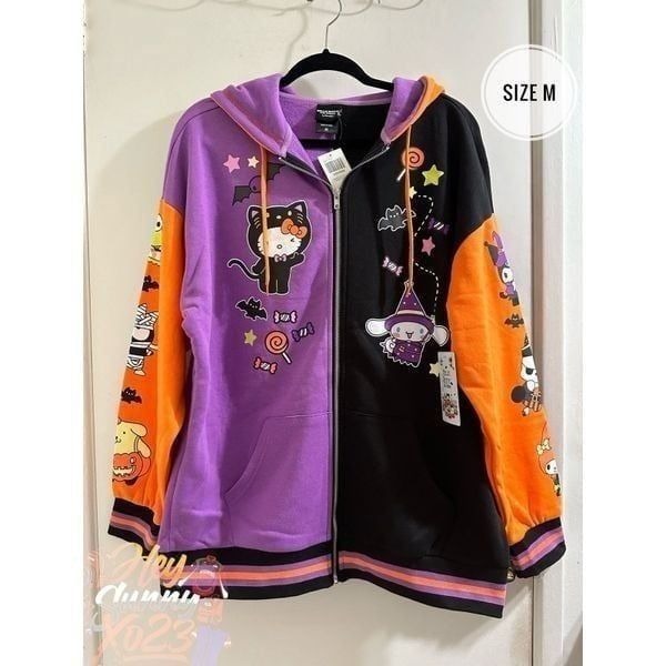 Sanrio Hello Kitty and Friends Halloween Zip Hoodie Jacket Size Medium