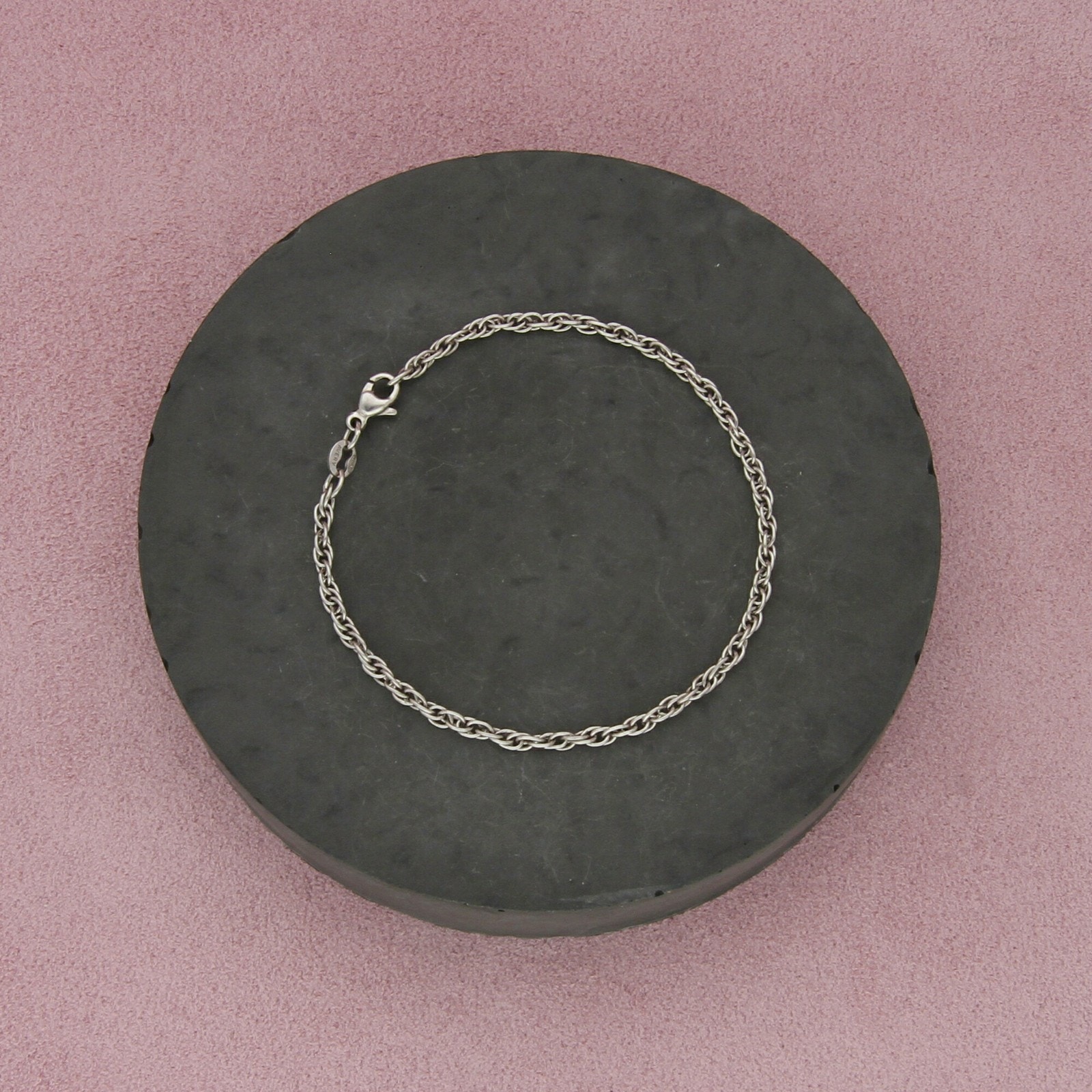 james avery sterling silver retired rope chain bracelet size 7in