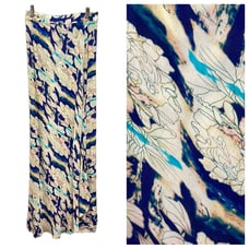 Flynn Skye Water Color Floral Faux Wrap Maxi Skirt SZ S