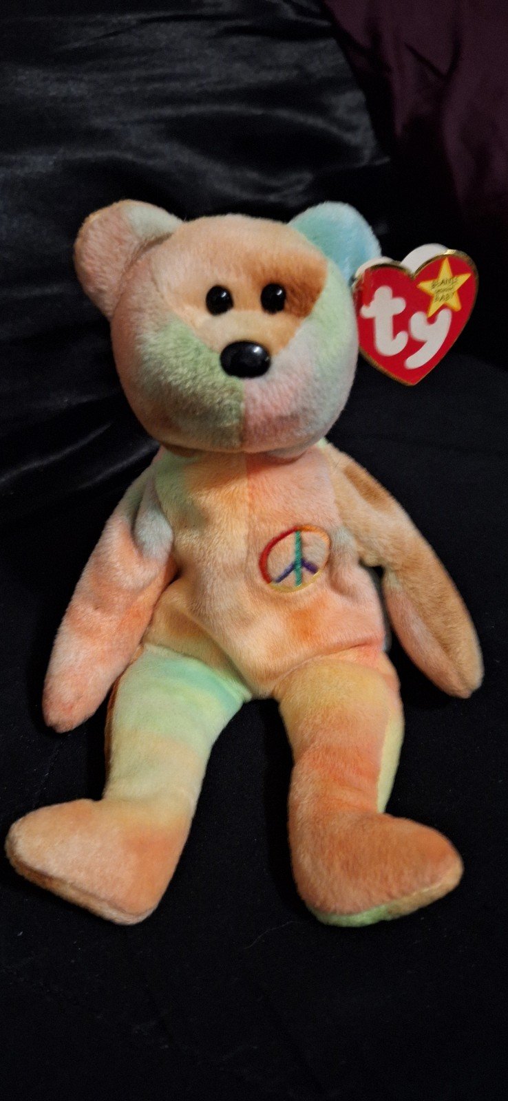 Ty Beanie Babies Peace The Bear