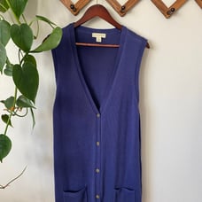 Vintage 90s Appleseed 100% cotton longline sweater vest