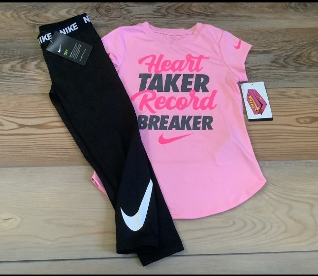 Nike girls DRIFIT tshirt & leggings outfit size 6(NWT)~PRICE IS FIRM, NO OFFERS