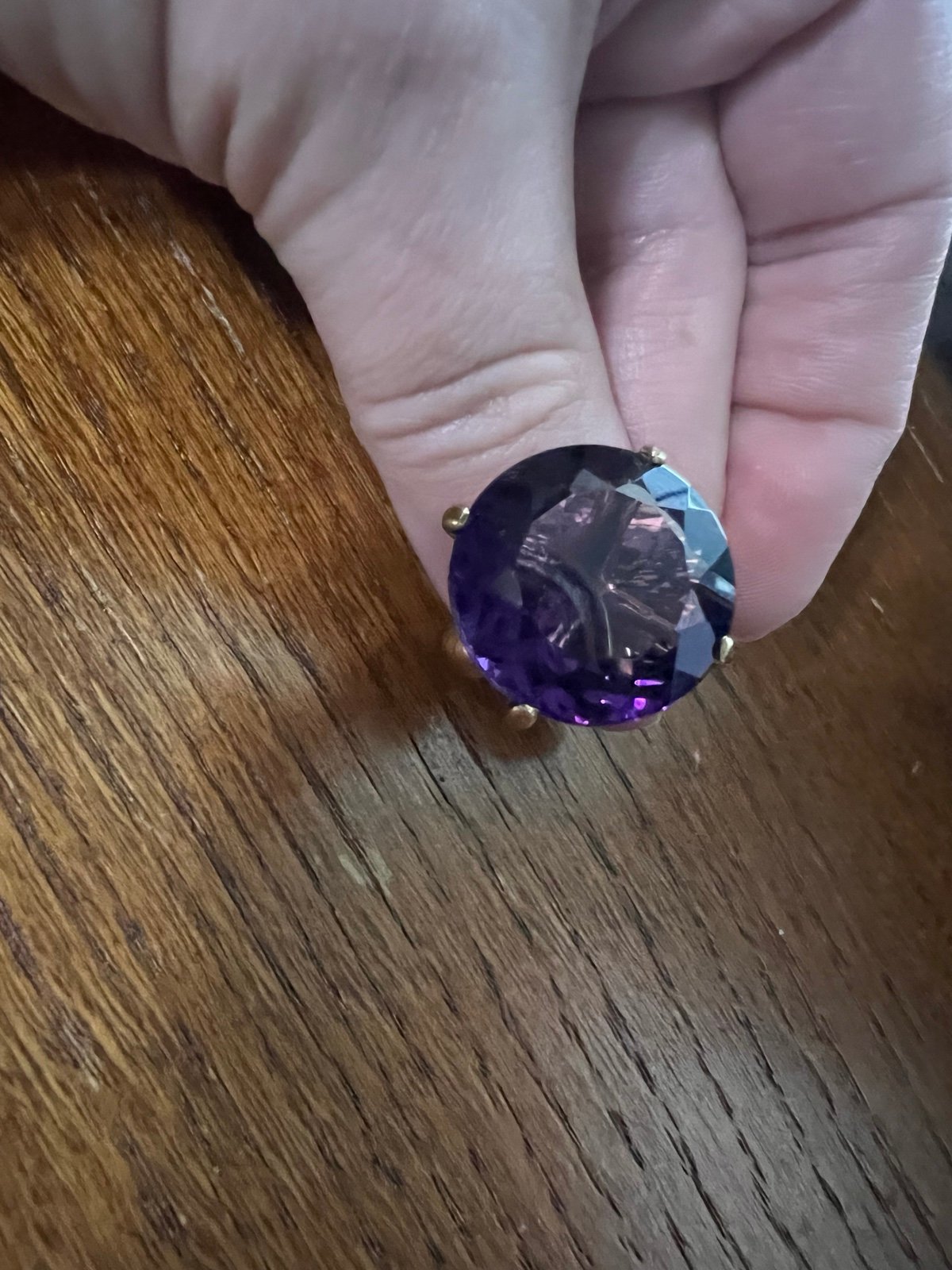 Gorgeous jumbo amethyst gemstone alchemia gold ring