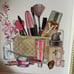 Lux Wall Art Pictures Gold Frame Luxury Makeup Powder Room Decor staging Props