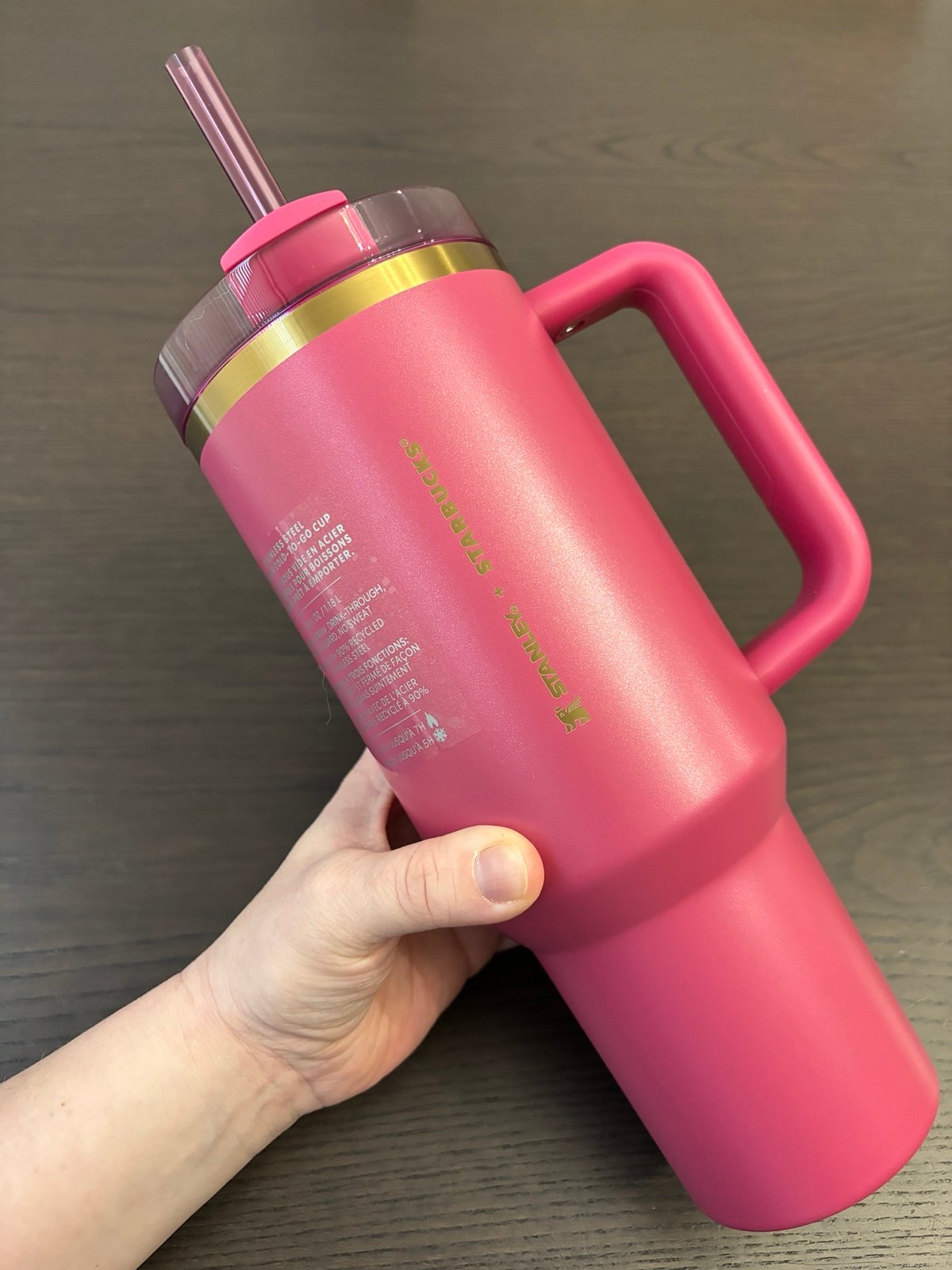 NEW Stanley x Starbucks 2024 Holiday Berry Pink glitter 40oz