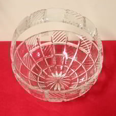 Towle Glass Crystal Wedding Basket Collectible Checker Pattern