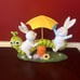 Cupcakes &Cashmere Adorable Easter Bunnies Hitching a Ride on a Cute Caterpillar