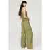 Ramy Brook Emil Green Wide Leg High Rise Cargo Pants Size 12