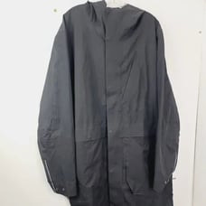 Lululemon Men's Black Storm Field Long Hooded Outdoor Rain Jacket Size XXL
