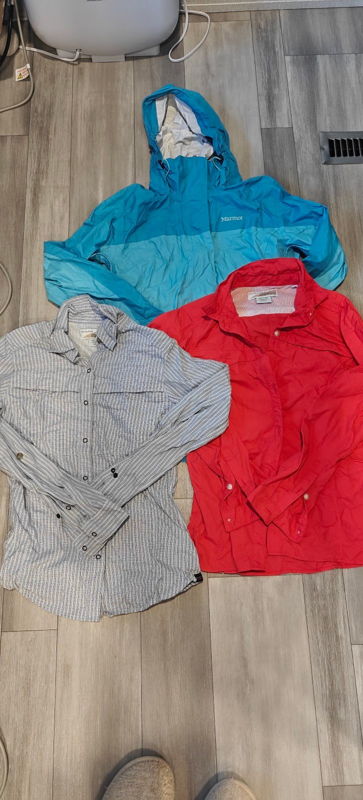 Exofficcio Insect Shield Camping Hiking Outdoors Shirt & Marmot Windbreaker