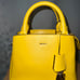 DKNY Mini Satchel Purse with crossbody In Aun Yellow Saffiano Leather