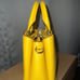 DKNY Mini Satchel Purse with crossbody In Aun Yellow Saffiano Leather