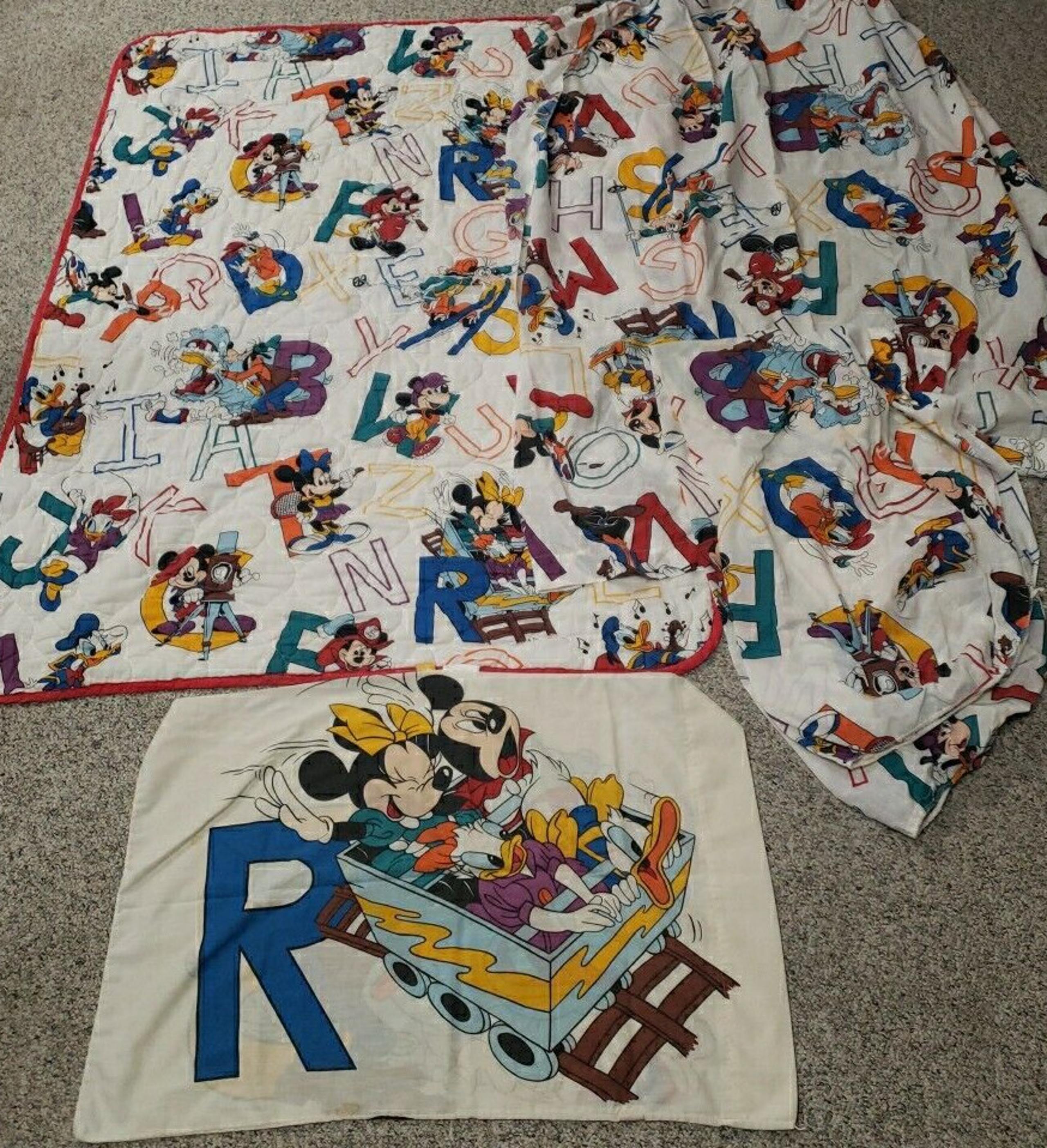 Vintage Dundee Disney Baby Mickey Mouse Baby Toddler Crib Blanket & Sheet Set